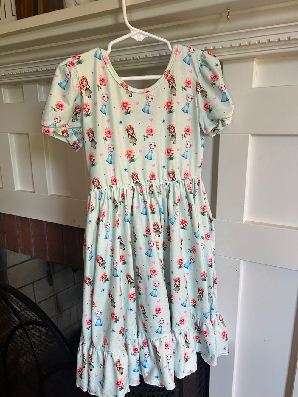 Girls Frozen Twirl Dress EUC Size 5-6